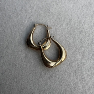 9ct Crossover Hoop Earrings- Lauren Owens Jewellery