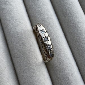 9ct Natural Diamond Filigree Ring- Lauren Owens Jewellery