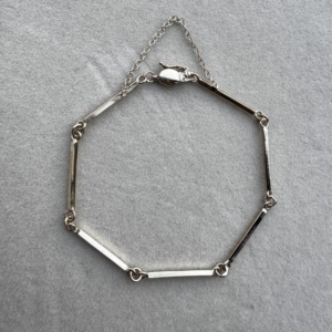 9ct Gold Bar Link Bracelet Antique Clasp LO- Lauren Owens Jewellery
