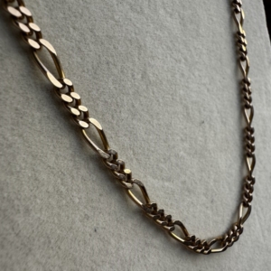 9ct Gold Figaro Chain- Lauren Owens Jewellery
