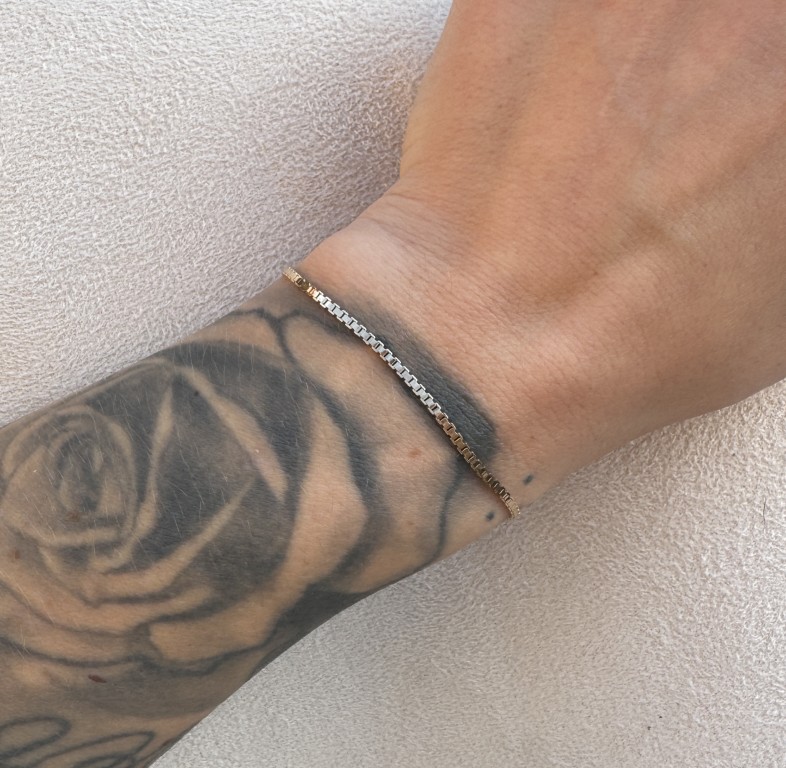 9ct Gold Flat Link Bracelet - Image 5