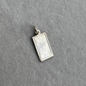 9ct Gold Rectangle Engraving Pendant- Lauren Owens Jewellery