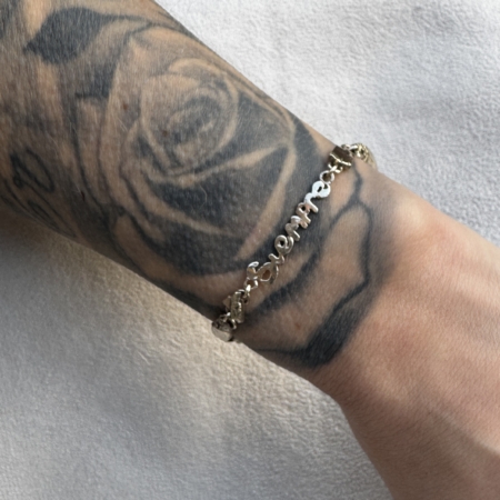 9ct Gold Rough Link Custom Bracelet LO- Lauren Owens Jewellery