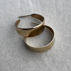 9ct Gold Wide Hoop Earring- Lauren Owens Jewellery