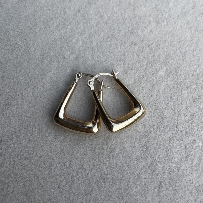 9ct Trapezoid Earrings - Image 3