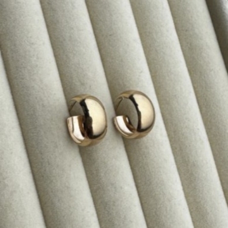 9ct Domed Hoop Earrings- Lauren Owens Jewellery