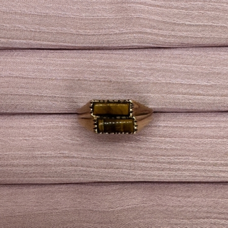 9ct gold Tigers Eye Ring Lauren Owens Jewellery
