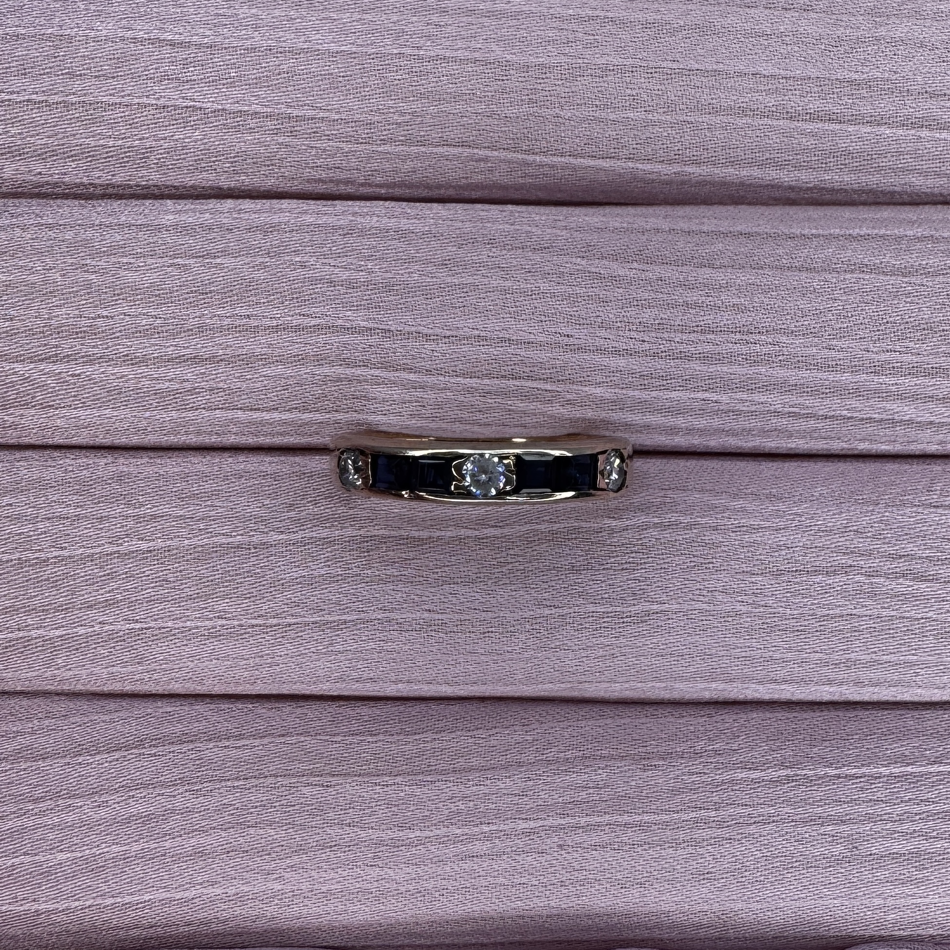 9ct Gold Diamond Sapphire Ring
