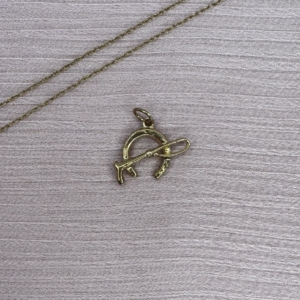 9ct Gold Lucky Horseshoe and Whip Lauren Owens Jewellery