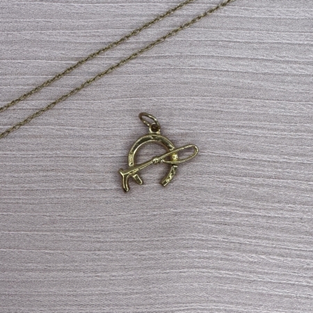 9ct Gold Lucky Horseshoe and Whip Lauren Owens Jewellery