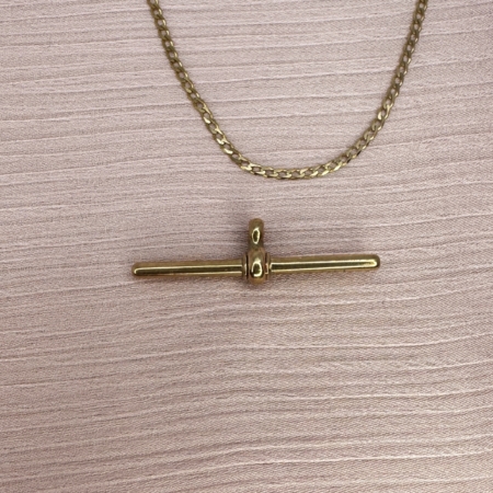 9ct gold T-bar Lauren Owens Jewellery