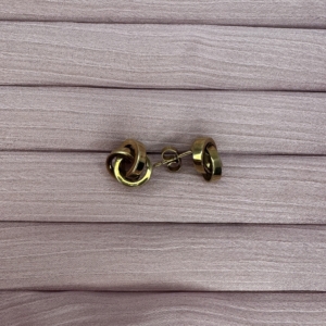 9ct Solid Twisted Gold Earrings Lauren Owens Jewellery