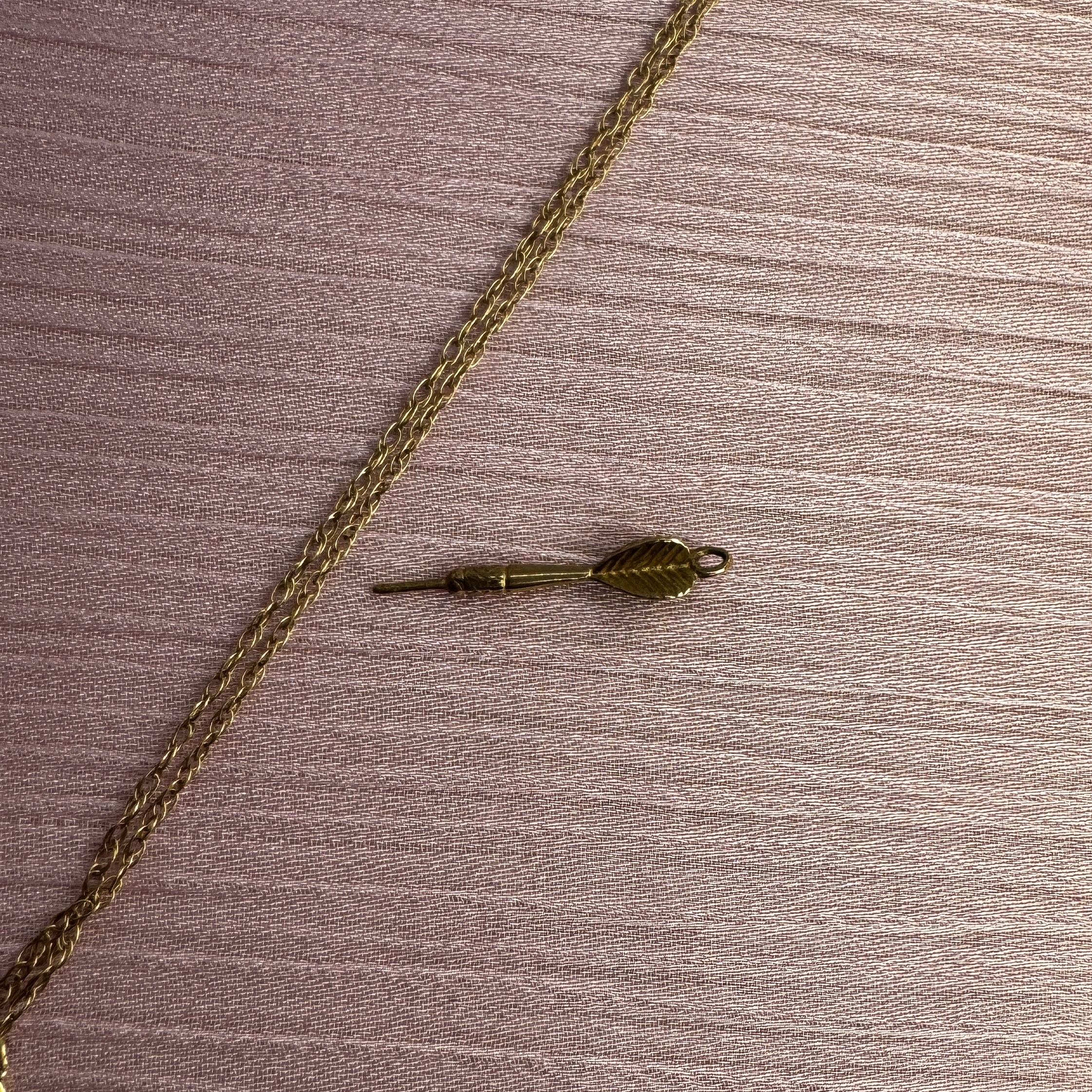 9ct Vintage gold dart charm pendant Lauren Owens Jewellery