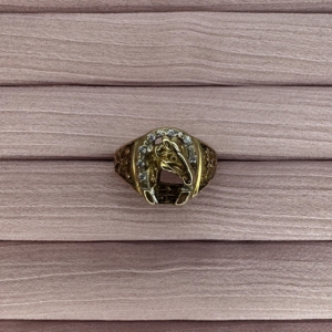 9ct Gold Horse Shoe Ring Lauren Owens Jewellery