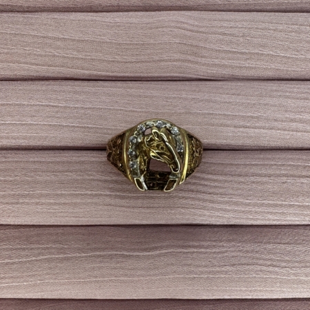 9ct Gold Horse Shoe Ring Lauren Owens Jewellery