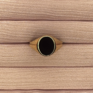 Black Gemstone Signet Ring Lauren Owens Jewellery