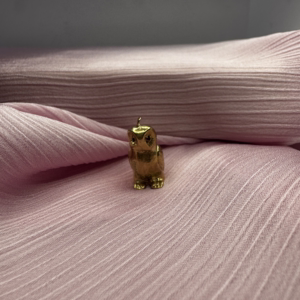 9ct gold pink gemstone eyed owl Lauren Owens Jewellery