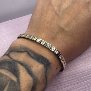 9ct gold stone set bracelet lauren Owens jewellery