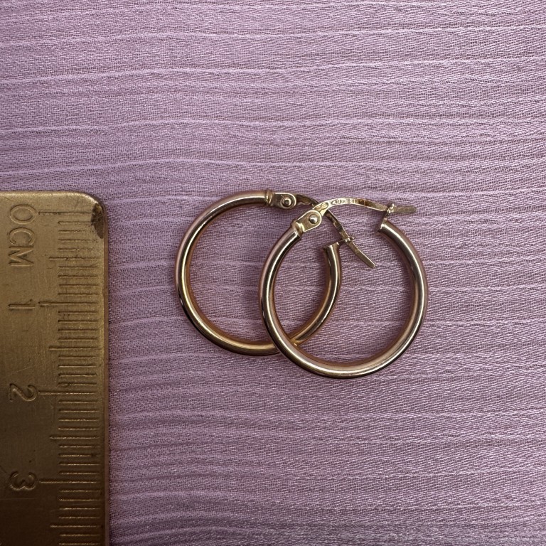 9ct Gold Hoop Earrings - Image 3