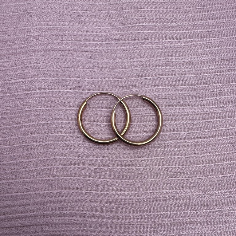 9ct Gold Sleeper Hoop Earrings