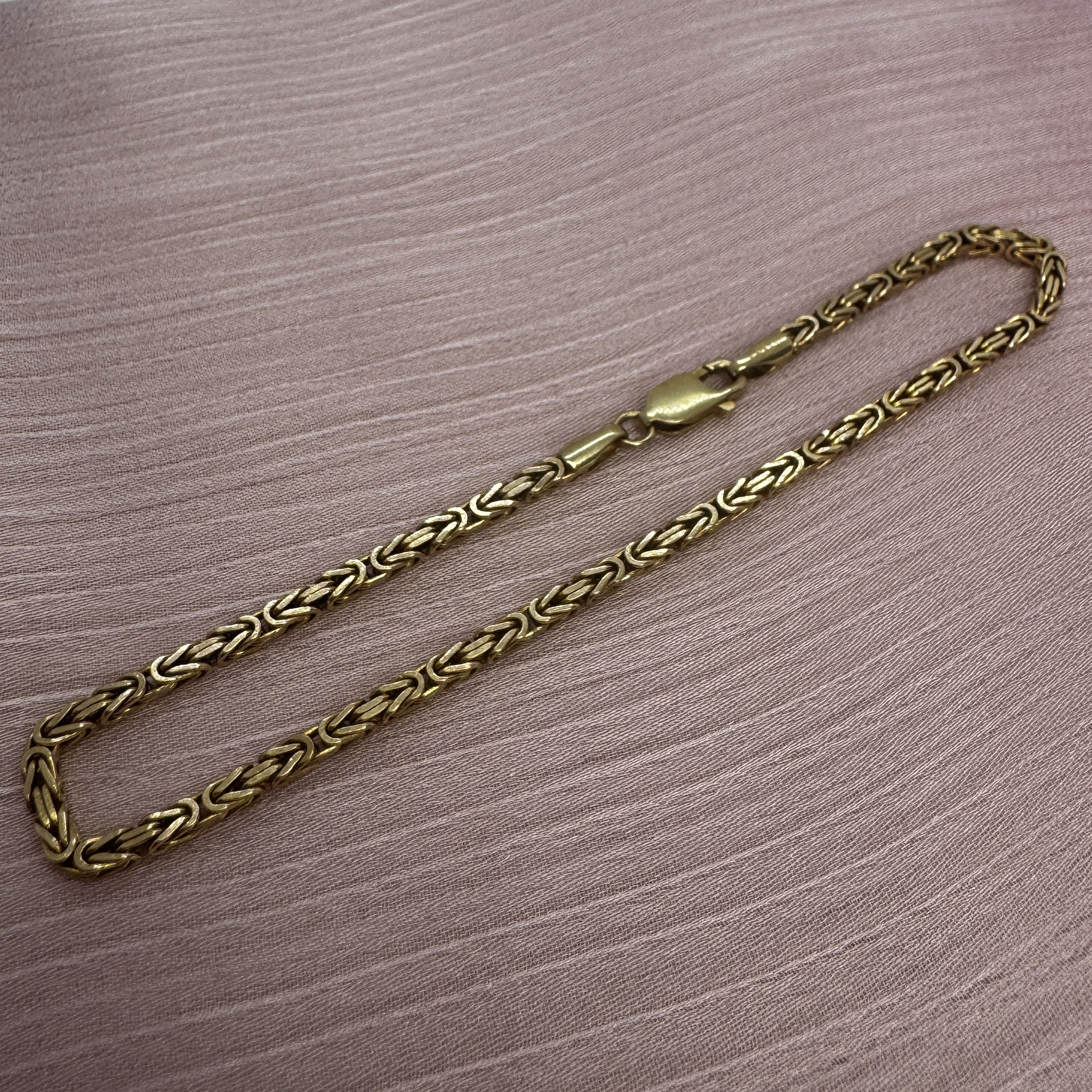 9ct gold Byzantine-style link bracelet