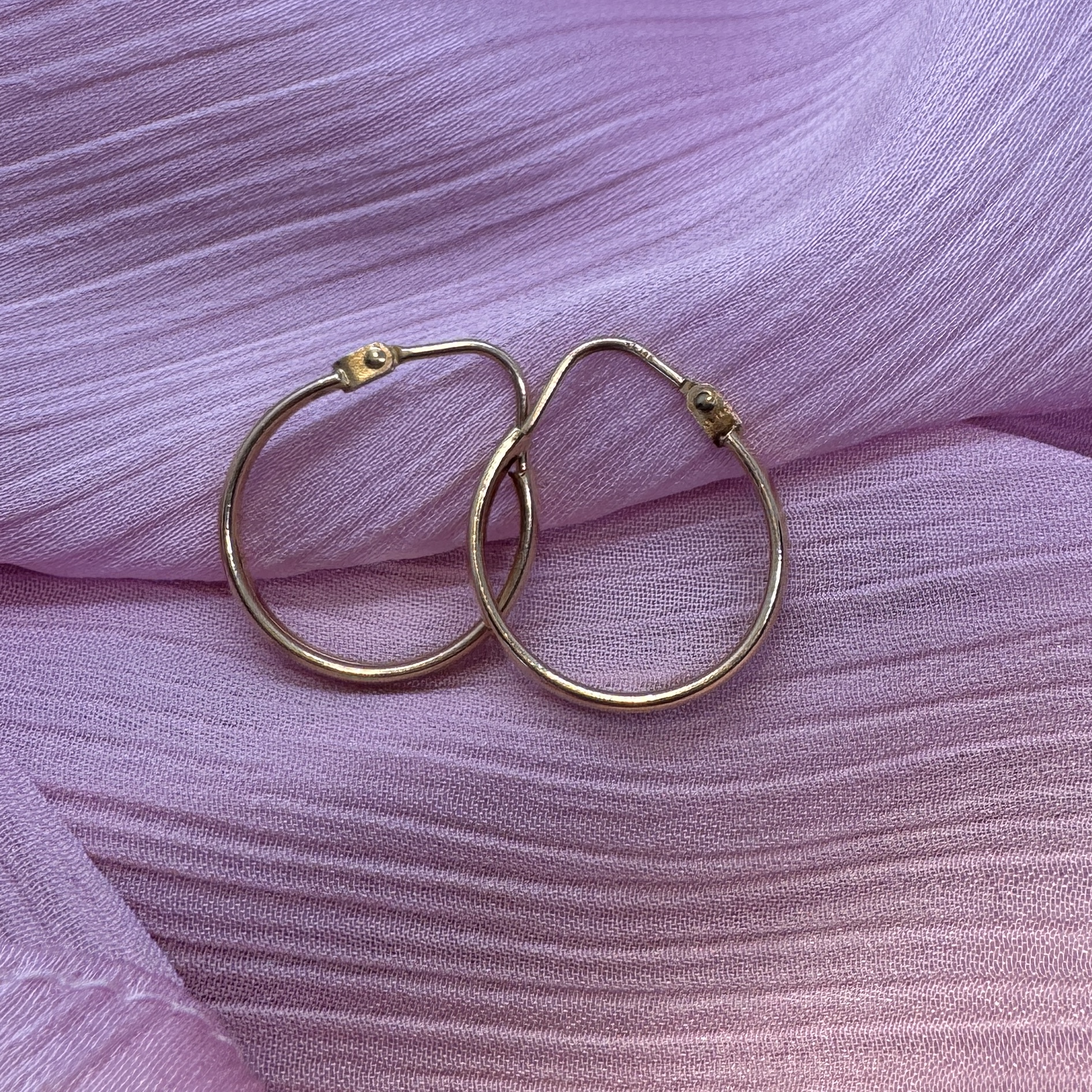 9ct Gold Hoop Earrings - Image 3