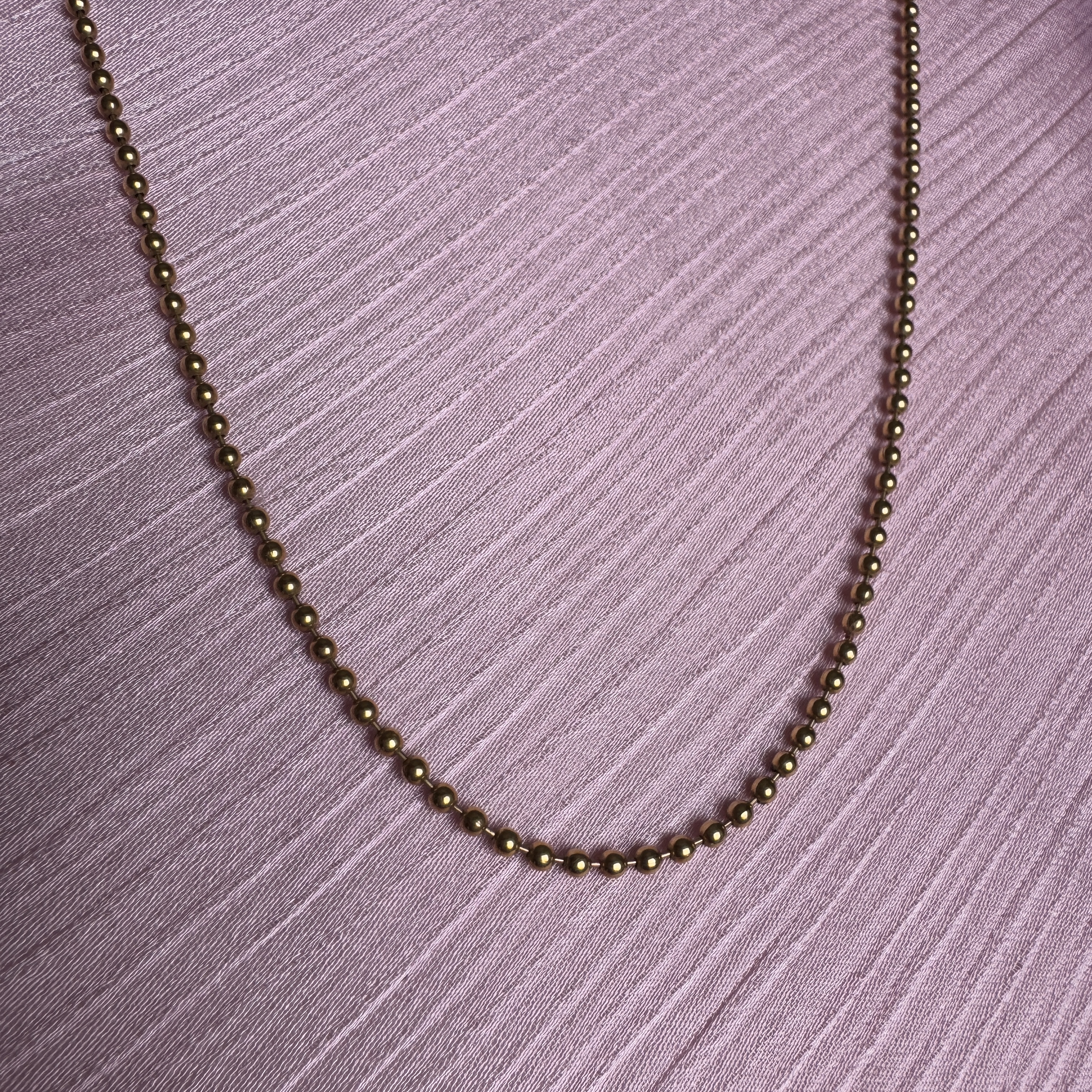 9ct gold ball chain - Image 2