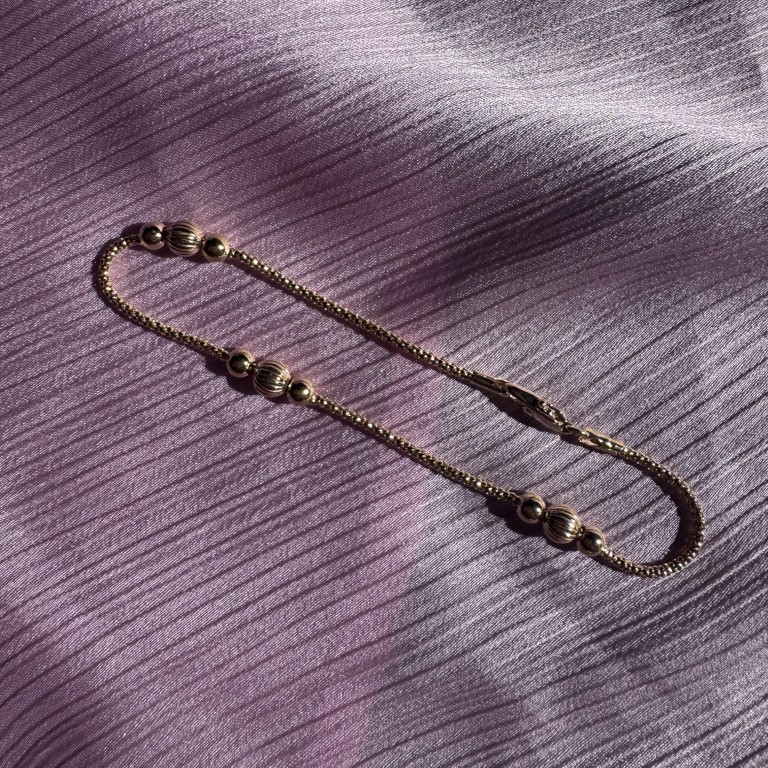9ct Gold Bead Bracelet - Image 3