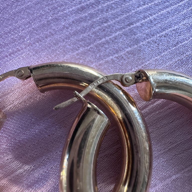 9ct Gold Hollow Hoop Earrings – Classic Polished Hoops - Image 2