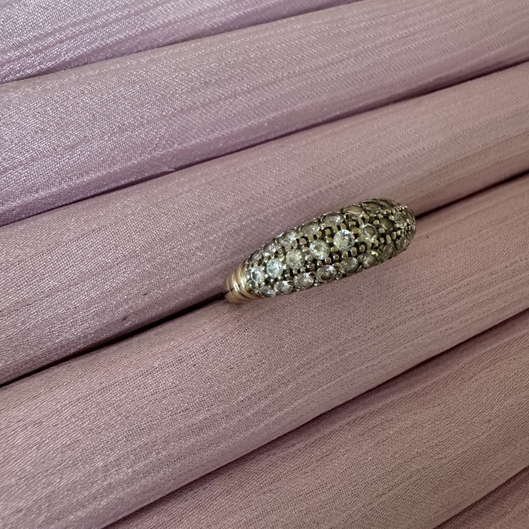 Vintage 9ct Gold Cubic Zirconia Dress Ring