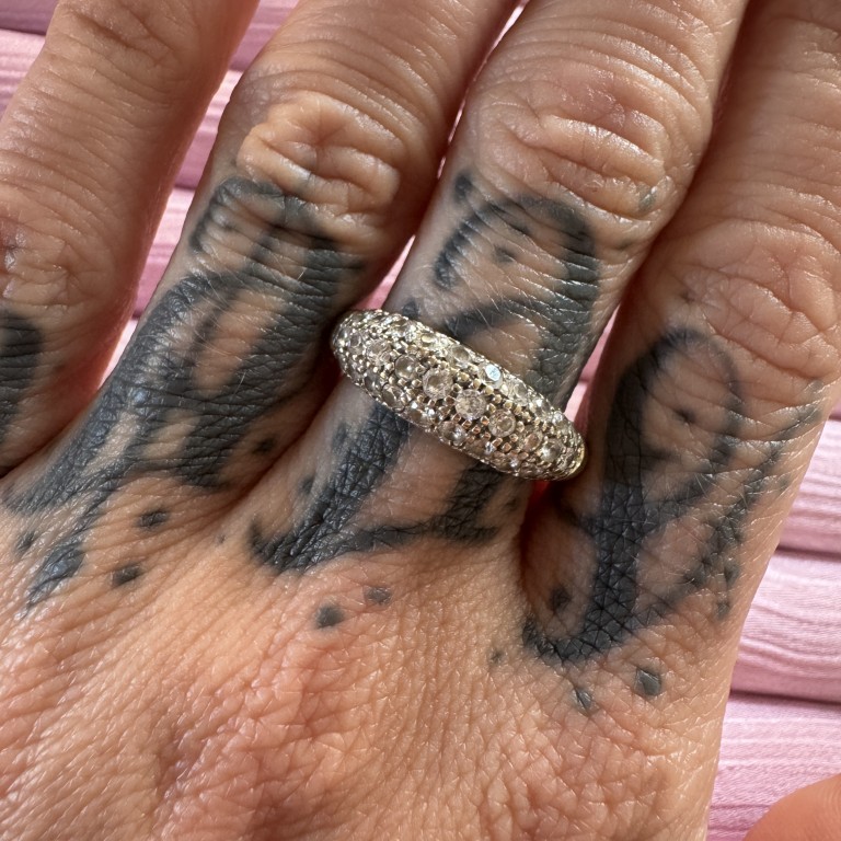 Vintage 9ct Gold Cubic Zirconia Dress Ring - Image 5