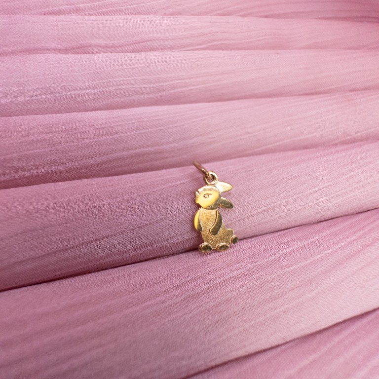 9ct Gold Rabbit Charm Pendant