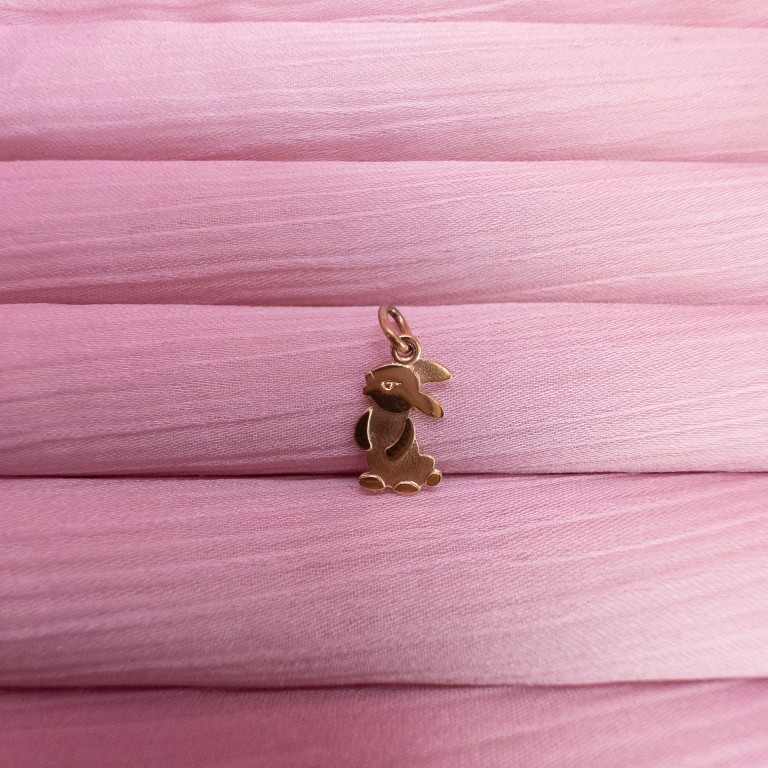 9ct Gold Rabbit Charm Pendant - Image 2