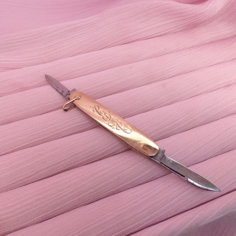 9ct Gold 1915 Double Penknife