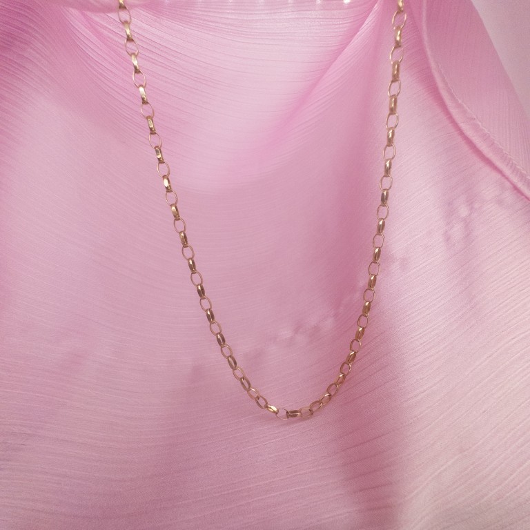 9ct Gold Diamond Cut Oval Belcher Chain - Image 2
