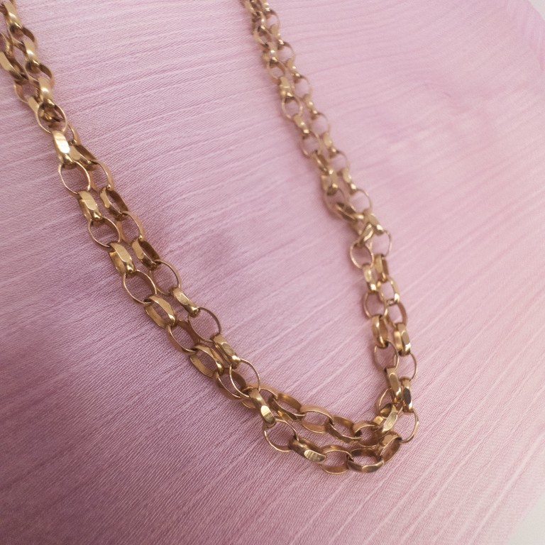 9ct Gold Diamond Cut Oval Belcher Chain - Image 5